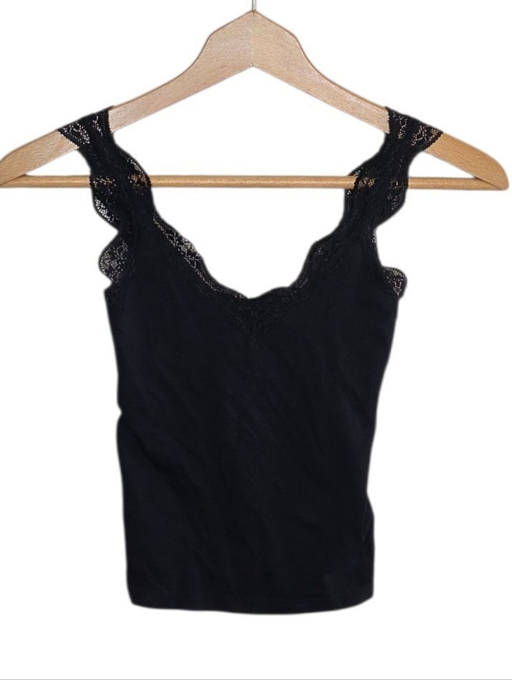 Wild Fable Black Lace Strap Cropped Tank Top Size XXS Whimsigoth Nostalgia